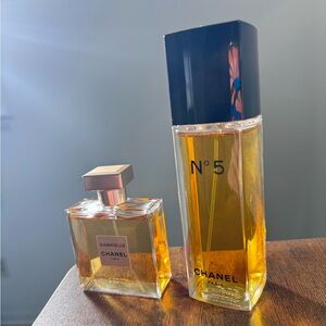 CHANEL N°5 Eau de Toilette (3.4 Fl oz) and Gabrielle perfume (1.07 Fl oz) bundle